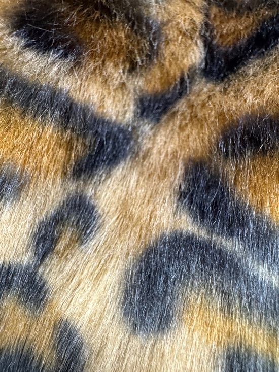 Jenniferm Leopard Print Faux Fur Coat with Trim EUC L - Picture 10 of 13